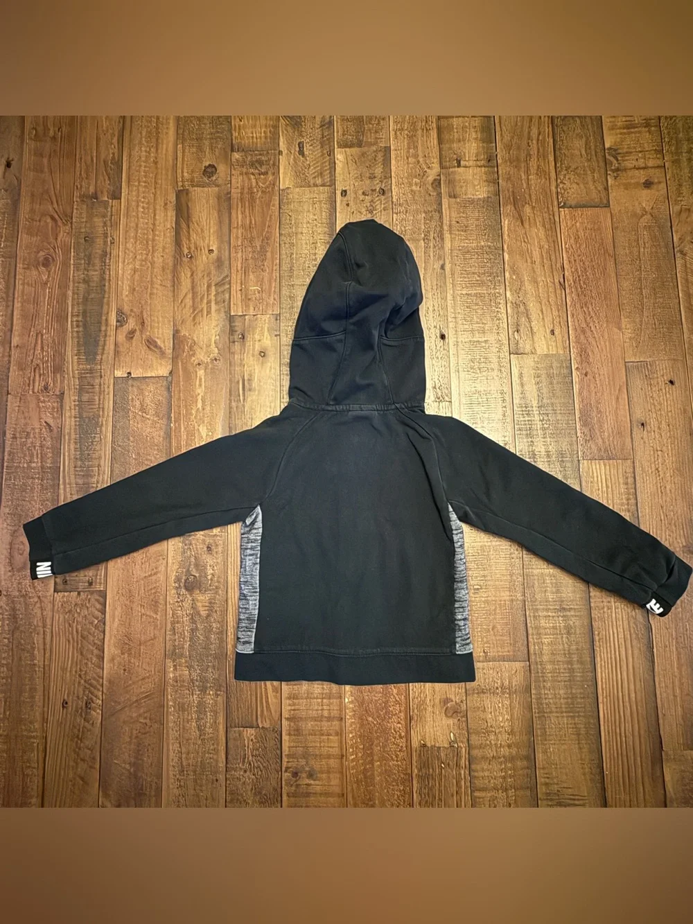 Nike Toddler 3T Full Zip Hoodie Black Gray Athletic Sweatshirt Jacket